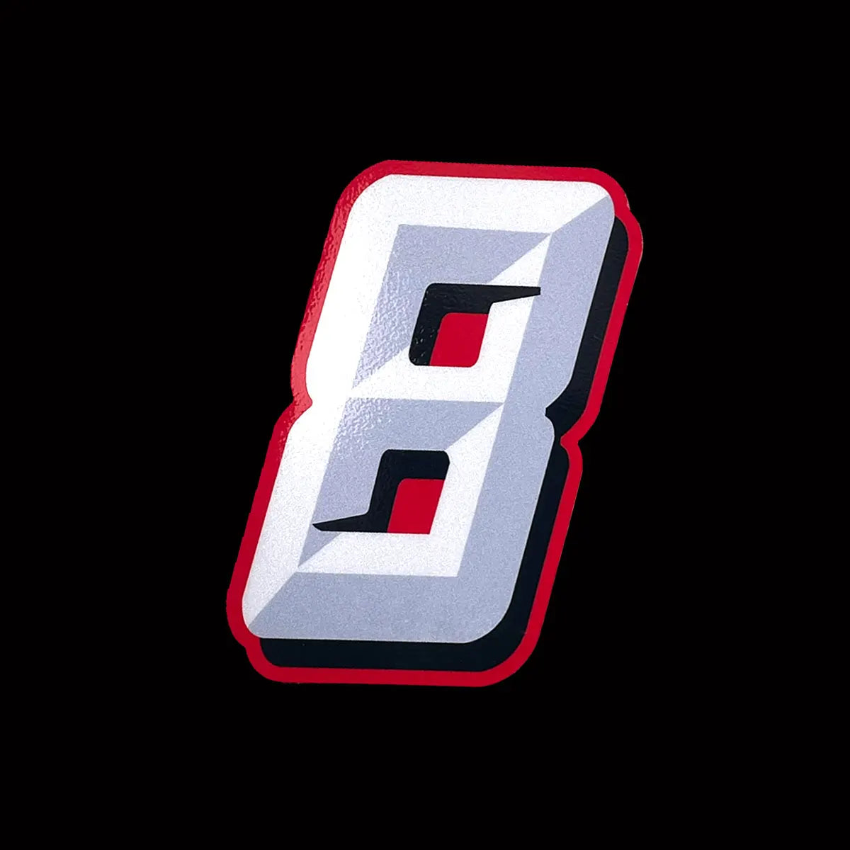 Motorcycle Racing Arabic Numbers Stickers DIY Refit Reflective Sticker Number Helmet Car Styling 3D Realistic Motorcycle Decals