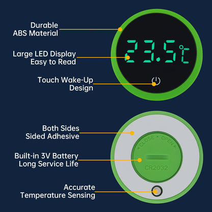 Termómetro digital inalámbrico para acuario con pantalla LED, control electrónico de temperatura del agua del tanque de peces, medidor de temperatura