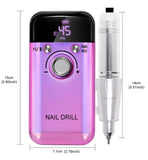 45000RPM Electric Nail Drill Machine Professional Nail Drills for Gel Nails Polish Rechargeable Portable Nail File Manicure Tool
