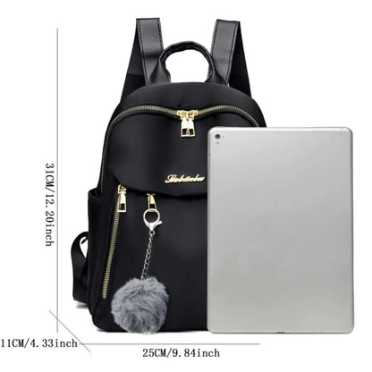 Mochilas sencillas negras de gran capacidad, bolso de viaje para mujer, mochila escolar Harajuku unicolor, mochila Oxford, bolsos unisex