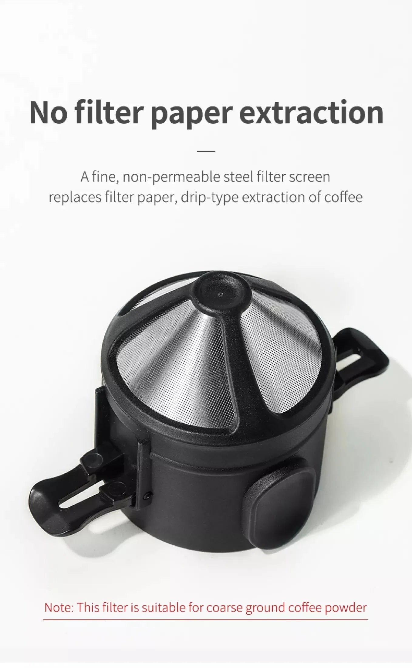 Filtro de café portátil de acero inoxidable 304, soporte para café y té, taza reutilizable, juego de taza de té con gotero, cafetera, utensilios de café