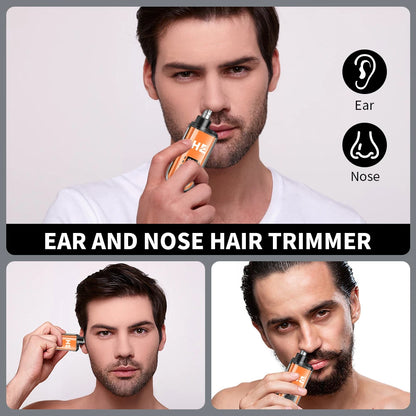 Recortador de vello nasal eléctrico HIENA, recargable, mini, de bolsillo, para nariz, orejas, afeitado, recortador de cejas, corte de cabello en seco y húmedo.