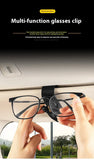 80-degree Rotating Multi-functional Car Eyeglass Storage Clip Bidirectional Automobile Eyeglass Clip Holder for Easy Access