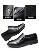 Leather Men Formal Shoes Luxury Brand 2025 Men's Loafers Dress Moccasins Breathable Slip-on Black Driving Shoes Plus Size 38-46