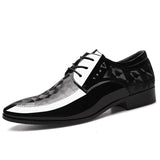 Classic Men Dress Shoes Slip on Black Leather Shoes for Men Plus Size Point Toe Business Casual Men Formal Shoes for Wedding