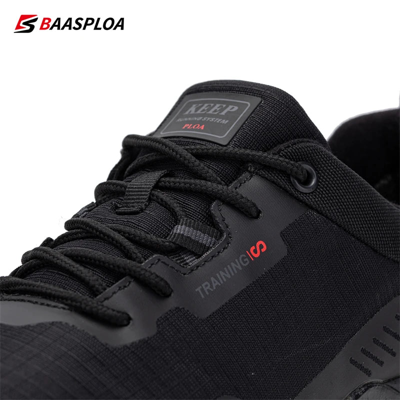 Baasploa Men's Anti-Skid and Wear-Resistant Hiking Travel Shoes Fashion Waterproof Outdoor Sneaker Comfortable Male Sport Shoes
