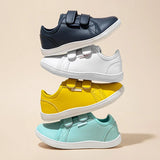 HOBIBEAR Boys Girls Barefoot Shoes Kids Wide Toe Minimalist Sneakers Lightweight Hook Loop Artificial Leather Shoes