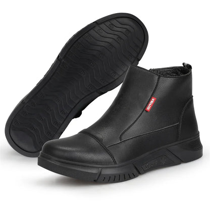 Latest 2023 Waterproof Men Leather Boots Steel Toe Cap Safety Work Shoes Anti Smashing Indestructible Construction Welding Boots