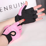 Guantes de levantamiento de pesas para hombres y mujeres, guantes de gimnasio, de medio dedo, transpirables, con almohadilla de gel antideslizante, para mancuernas y barras de entrenamiento. 