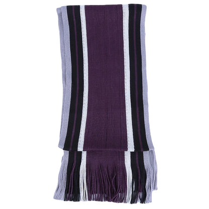 Bufandas clásicas de rayas para exteriores para hombre, bufanda de cachemira suave de punto a rayas, calentador de cuello con borlas largas, bufanda de invierno para hombre