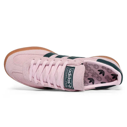 adidas Originals HANDBALL SPEZIAL Suede Round Toe Lace-Up Low-Top Sneakers Women's Pink/Black IF6561