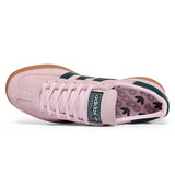 adidas Originals HANDBALL SPEZIAL Suede Round Toe Lace-Up Low-Top Sneakers Women's Pink/Black IF6561