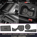 4 pcs Suede Waterproof Non-Slip Cup Coasters Center Console Car Decor for Volkswagen Golf 8 R-Line & Pro Accessories