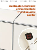 Modern Modular Low TV Cabinet｜3-Tier Sideboard with Drop Doors｜Steel Frame Storage Bench Unit | Minimalist Low Media Console