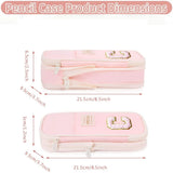 Letters Cute Pencil Case for Girls Large Pencil Pouch for School Supplies, Portable Pen Bag Aesthetic Organizer Pen Box