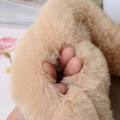 New Fake Fur Scarf Female Imitation Rabbit Fur Warm Scarf Winter Student Plush Female Scarf Winter Cold Outdoor Thickening Warm