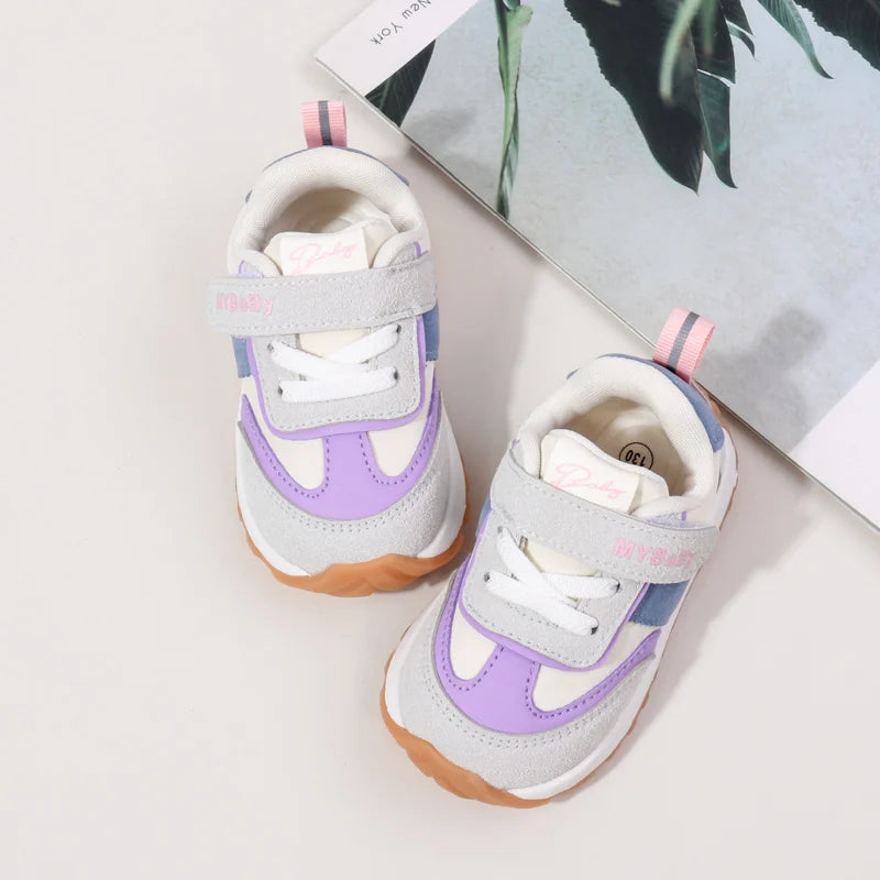 Spring and Autumn Children Casual Sports Shoes High Quality Anti Slip Walking Shoes for Girl Boy Cute Baby Prewalker Shoes BM16