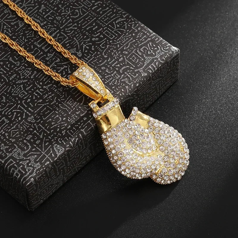 Bing Iced Out XO Colar Pingente de letra de zircônia cúbica para homens e mulheres Hip Hop Street Rock Rap Party Jewelry