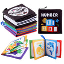 4 Pages Enlightenment Early Learning Books Children Black and White Cloth Book for Kids Montessori Educational Toys