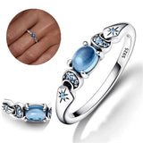 925 Sterling Silver Anéis Empilháveis para Mulheres, Coração Infinito, Esmalte Vermelho, Anel de Casamento, Jóias Presente, Original, Novo