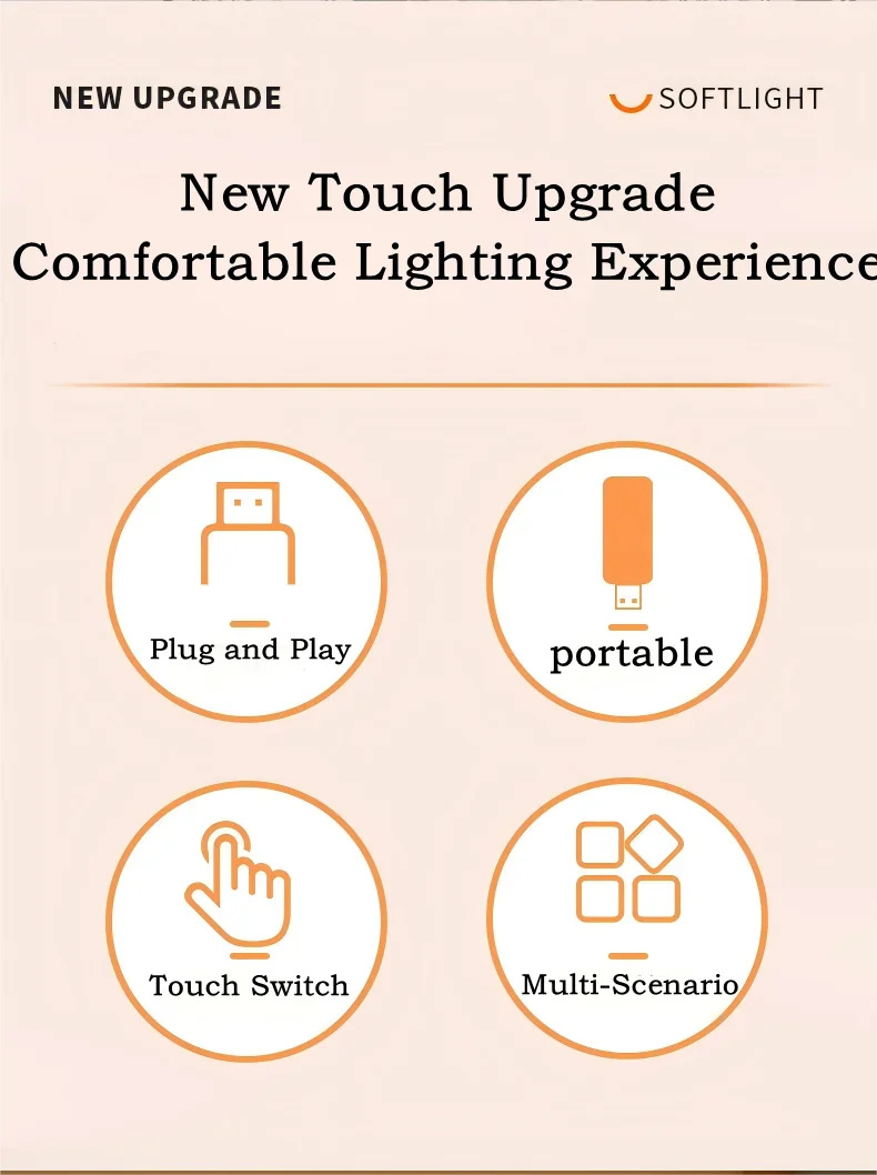 Portable Dimmable Touch Control 10LEDs USB Night Light 5V Bulb for Bedroom Study PC Laptop Mobile Power Bank Plug in Lighting