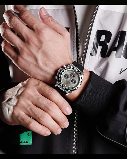 NAVIFORCE Reloj de lujo para hombre, deportivo, resistente al agua, de cuarzo, con correa de silicona, cronógrafo, luminoso, de pulsera, masculino