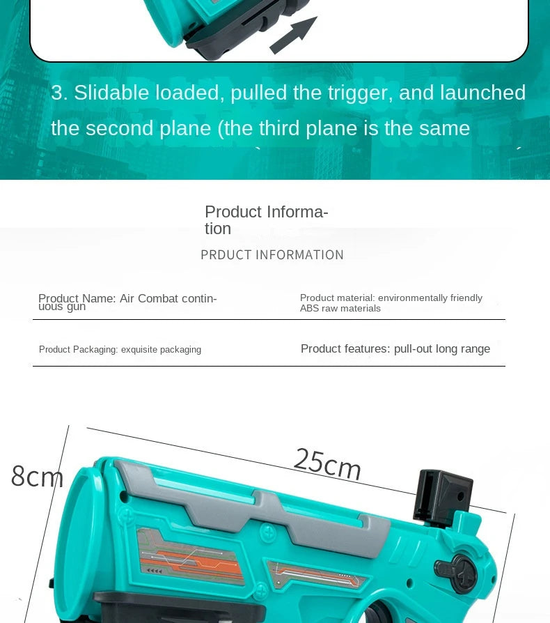 Lanzador de aviones de juguete para niños, divertido avión de espuma para exteriores, juguete interactivo entre padres e hijos, juguete volador deportivo para niños, regalo