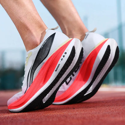 Marathon Cushion Carbon Plate Sports Running Shoes Men Breathable Lightweight Women Comfortable Nonskid Speciality Sneakers 45