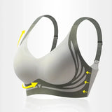 Sujetador Push-up inalámbrico Super Gather para mujer, ropa interior ajustable con soporte suave, sujetador de realce sin costuras antiflacidez