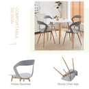 4Pcs/Set Hollow Dining Chairs Modern Simple Household Back Stool Nordic Negotiation Chair Plastic Chair Cosmetic Chair White