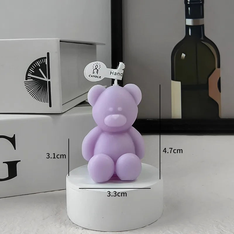 1pc Mini Bear Creative Scented Candles,for Home Atmosphere decoration And Photo Props Birthday Gifts Room Decor Gifts Graduation