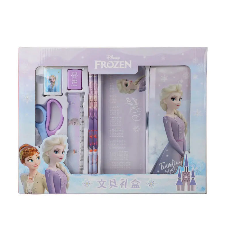 Disney Stationery Set Gift Box Mickey Minne SpiderMan Lotso Frozen Primary student School Supplies Boys girls Children's Gift