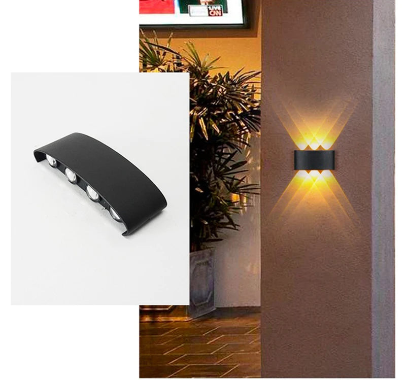 Modern LED Wall Lights Indoor and Outdoor Waterproof Wall Lights Living Room Corridors Courtyard Gardens Outdoor Wall Lights