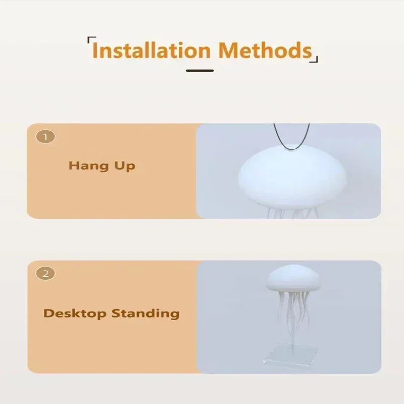 Upgraded Silent Jellyfish Lamp, Jelly Fish Light With Dancing Legs, Voice Control for Bedrooms, Living Room and Christmas Gifts