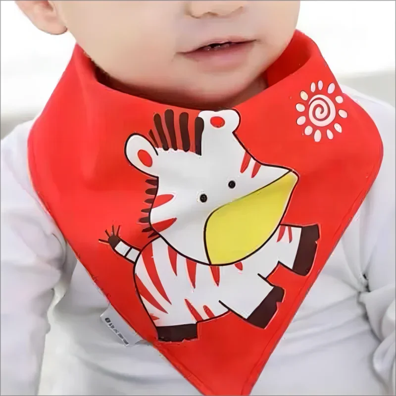 5pcs Baby Bibs Waterproof Pure Cotton Bilayer Saliva Towel Triangle Scarf Newborn Boys Girls Absorbent Cloth Bib Saliva Scarf