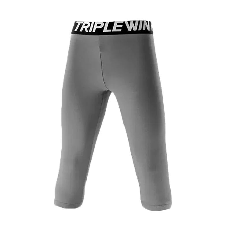 Kids Boy Girl Capri Running Tights Pant Children Basketball Football Soccer Fitness Exercise Sport 3/4 Cropped Legging Shorts J8