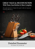 XINZUO Professional Full 7 PCS Knife Set German 1.4116 Stainless Steel Kitchen Knives Sets Best Kitchen Slicing Santoku Tool