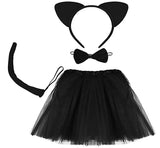 Animal Cat Tiger Cosplay Costume for Boys Girls Headband Clothes Shoes Tail Tutu Skirt Gloves Set for Kids School Performance
