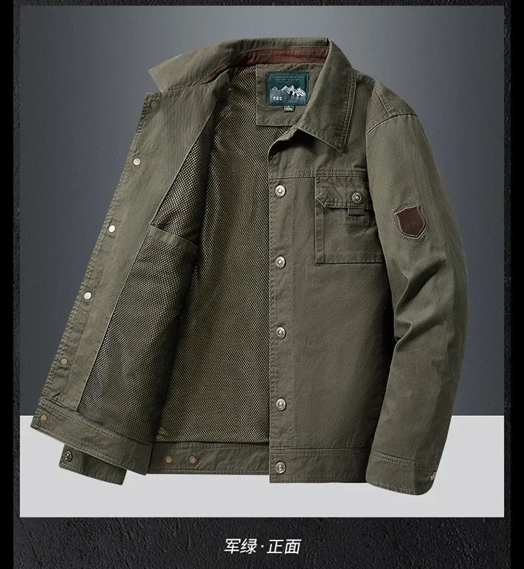 Spring Autumn Jacket Men Cotton Windbreaker Bomber Coat Military Men's Tactics Jackets Man Cargo Casual Jacket Mens Clothes New
