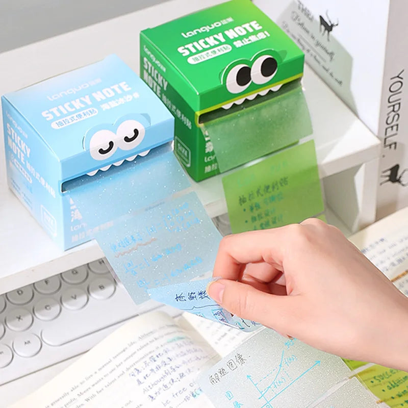Mr. Paper 6Style 105Sheets/roll Pull-out Sticky Notes Student Stationery Sticky Notes Transparent Color Sticky Notes