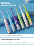 Children's Electric Toothbrush Color Cartoon Space Series Children's Soft Hair Cleaning Brush (Battery Not Included)