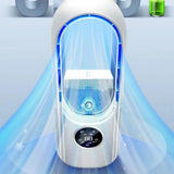 Portable USB Air Cooler Leafless Electric Desktop Fan 6 Speed Silent Timer Air Conditioner Cooling Humidifier Conditioning Fan