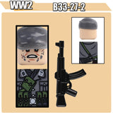 WW2 Military Soldier Figures Building Blocks Soviet British Army German Camouflage Warrior Infantry Accessories Bricks Toys Gift