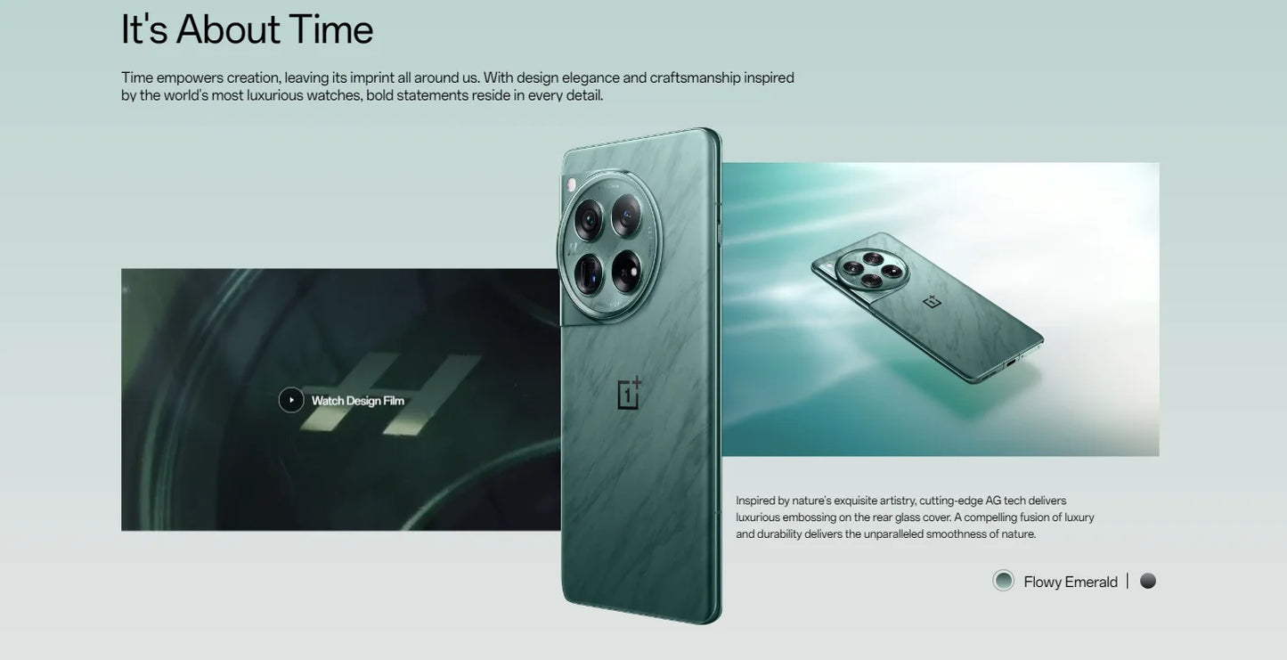 OnePlus 12, versión global, Snapdragon 8 Gen 3, procesador 100W SUPERVOOC, cámara principal de 50 MP, batería de 5400 mAh, pantalla de 6,82", Bluetooth 5,4, smartphone 5G.