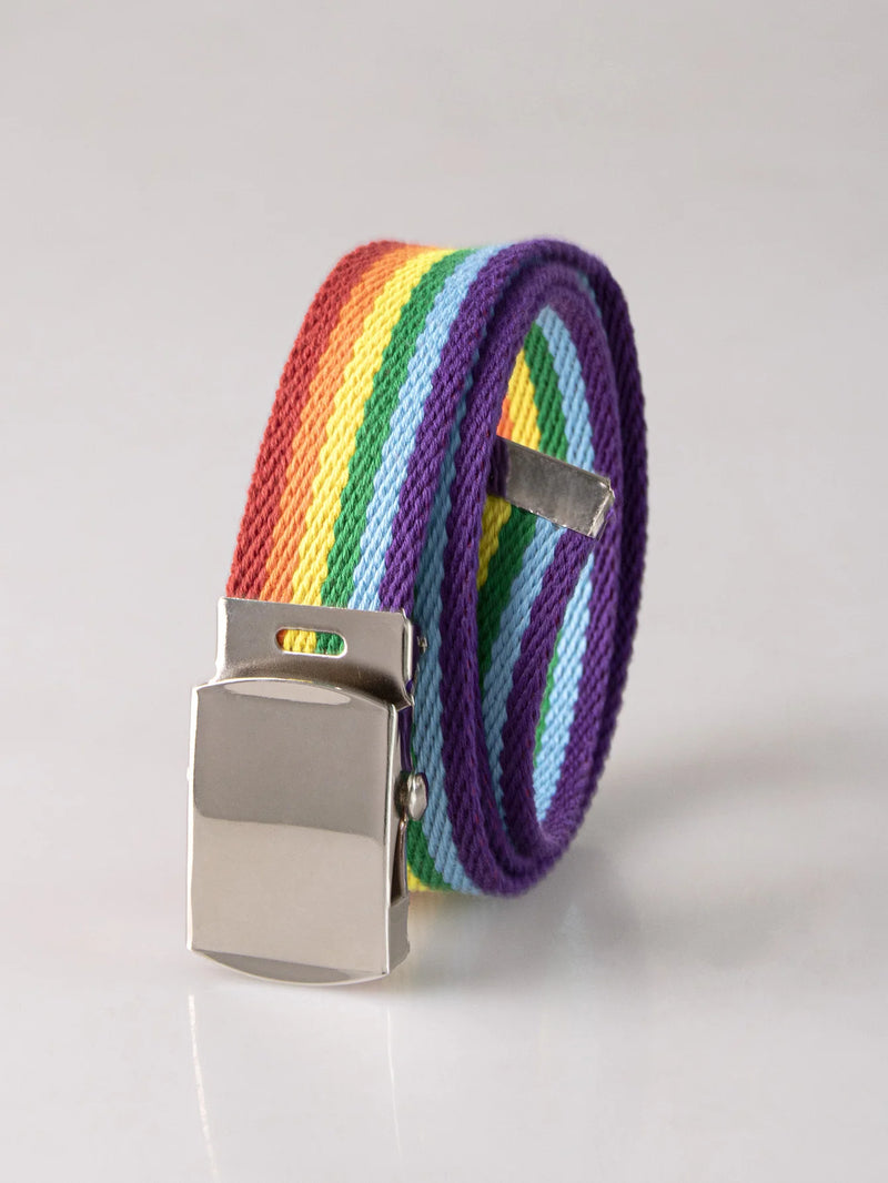 7-color Rainbow D-clip Women Ultra-long Casual Versatile Summer Waist Belt Fashionable Commuting Style Iron Buckle