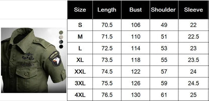 Short Sleeved Shirts Men Tactical T-shirt Spring Summer Workwear Cotton Vintage Shirt  Army Embroidery Pocket Cargo Tees