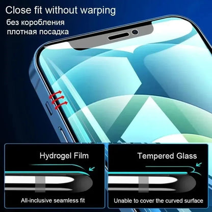 1-5 protectores de pantalla de hidrogel de cobertura completa para iPhone 14, 11, 16, 12, 13 Pro Max, 7, 8, 14 Plus, 13, 12 Mini, X, XR, XS MAX