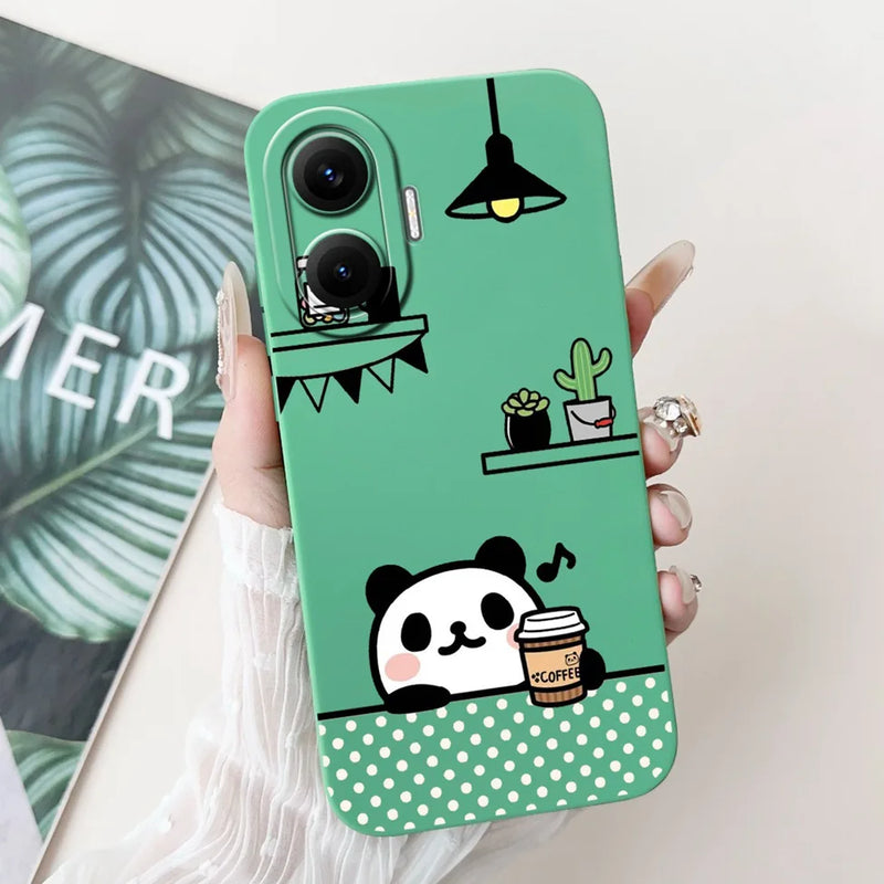 For Xiaomi Poco F7 Phone Cover For Redmi Turbo 4 Pro 5G Case Silicone Cute Cartoon Fashion Luxury Love Shockproof Bumper Funda