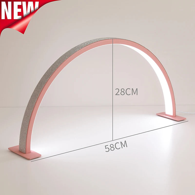 48W Half Moon Lamp For Nail Desk Dimmable 3000K-6000K Makeup Manicure Beauty Salon Touch Switch LED Light Half Moon Nail Lamp