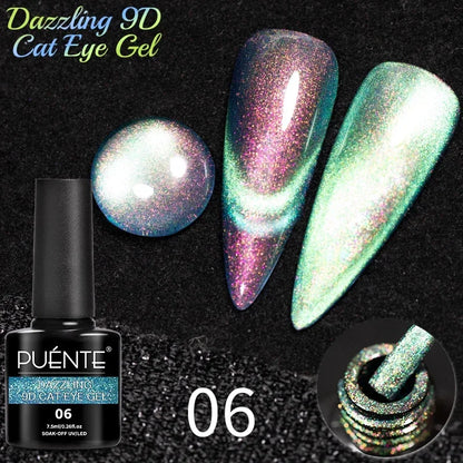 7.5ML Super Shiny Ruby Red Cat Magnetic Gel Nail Polish Wine Red Cat Eye Gel Soak Off Semi-Permanent Nail Varnish For Manicure